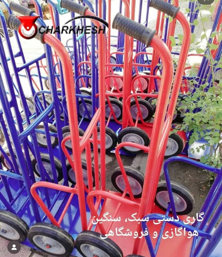 گاری دستی پله رو سنگین ترین حالت با ضخامت ورق بالا برای تحمل بار سنگین با ضمتنت
