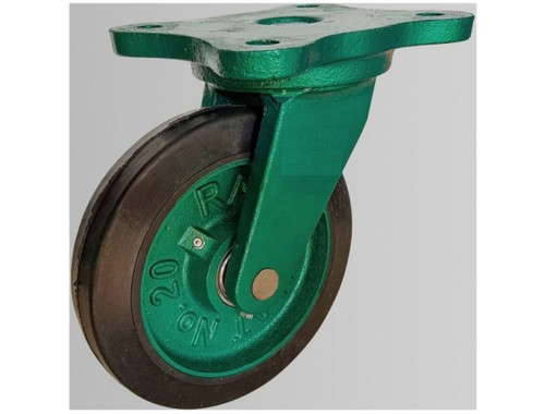 چرخ پایه گردان چدنی لاستیکی سایز (20