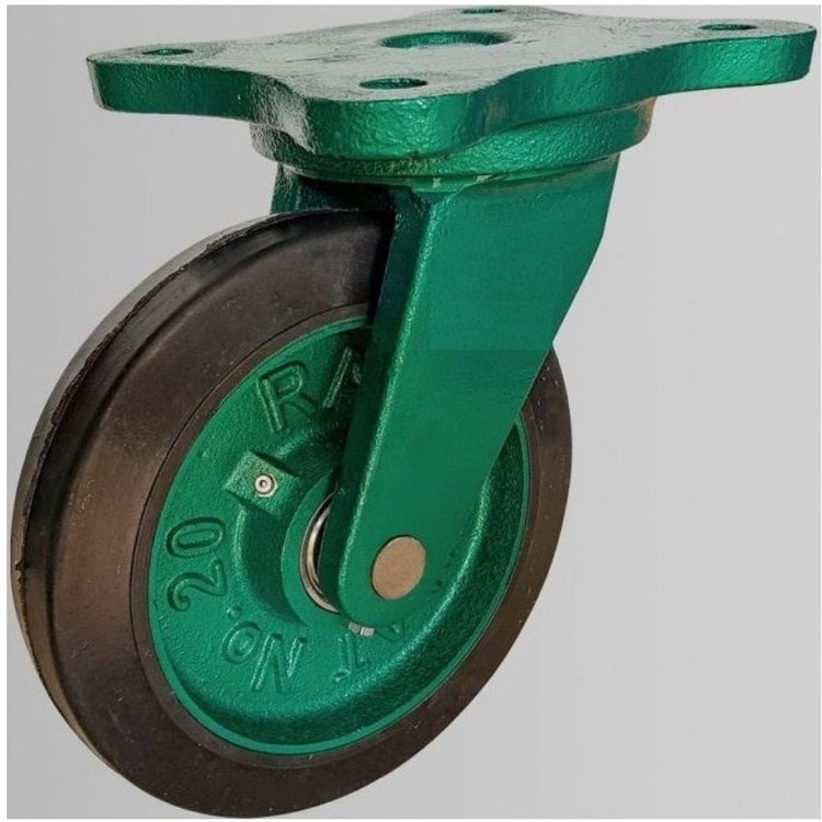 چرخ پایه گردان چدنی لاستیکی سایز (20