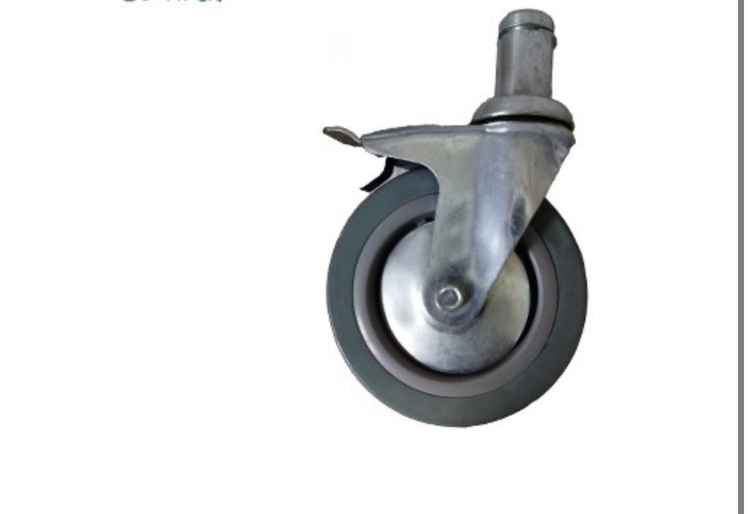 چرخ بیمارستانی وارداتی پینی گردان ترمزدار قطر 125 میلی متر