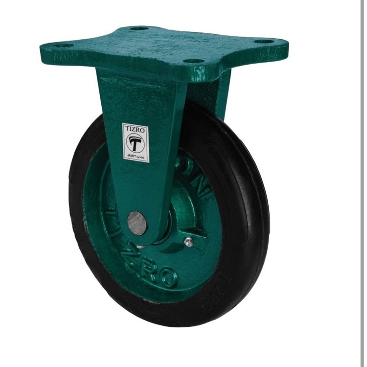 چرخ چدنی لاستیکی ثابت 25
