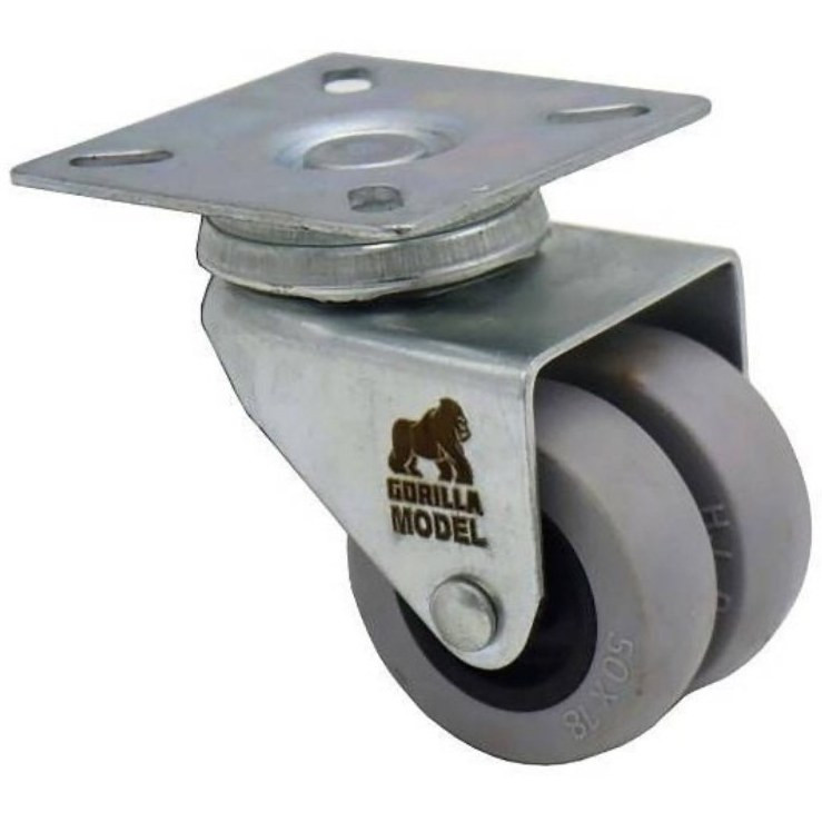 چرخ گردان کفی دار مدل گوریلا طرح دوقلو کد YP-2GHOLO-KAFI-50MM