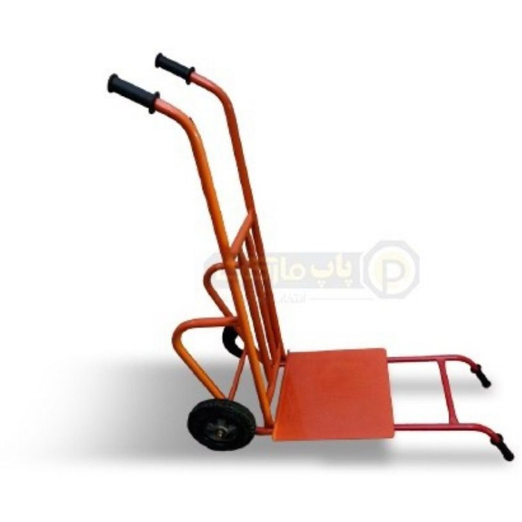 چرخ دستی سنگین کفی 50*50 با چرخ دایکاست و دسته کمکی