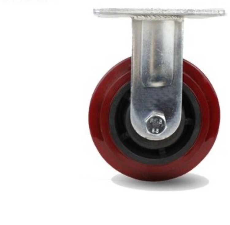 چرخ پلی آمید قرمز ثابت قطر ۱۲۵ میلی متر