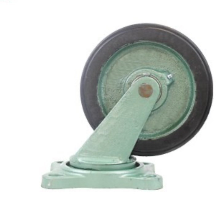 چرخ چدن لاستیک گردان قطر ۱۶۰ میلی متر