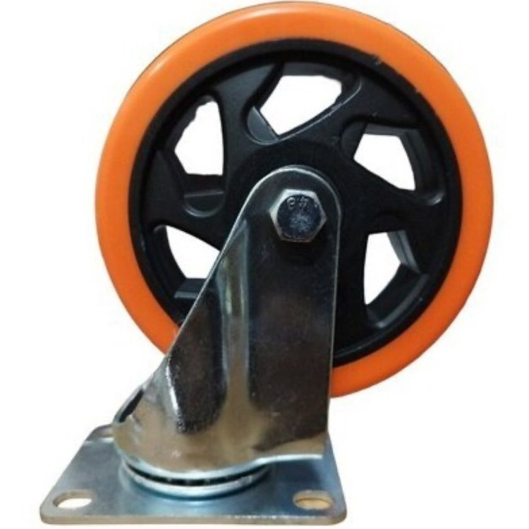 چرخ کفی دار گردان پلی کاسترمدلTS 125MM