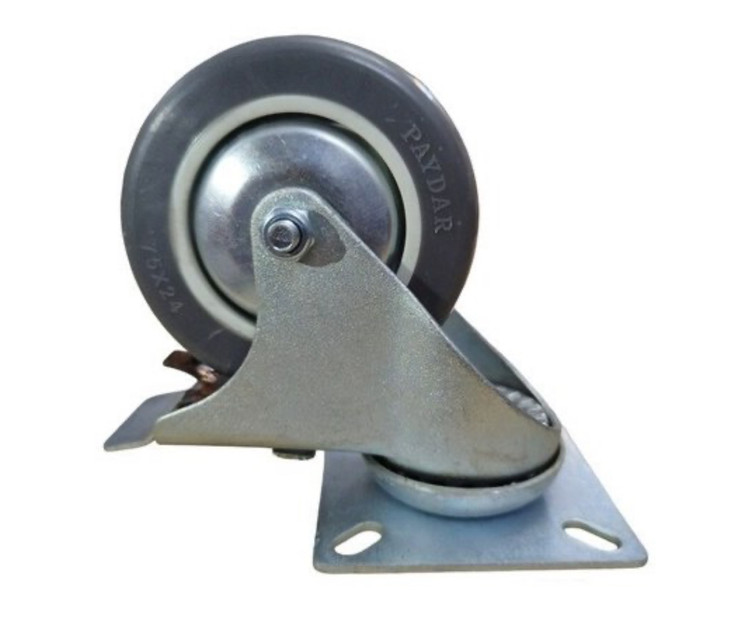 چرخ کفی دار پایه دار مدل ts75mm