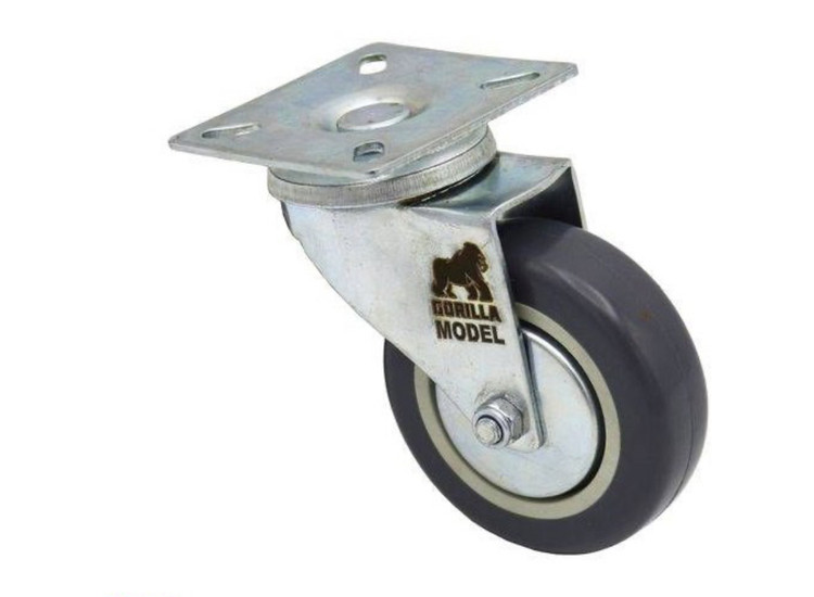چرخ گردان کفی دار مدل گوریلا کد YP-LASTIC-KAFI-75MM
