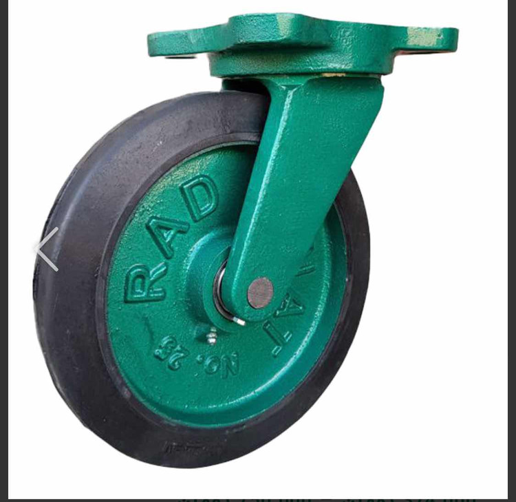 چرخ چدنی سایز 13 روکش لاستیک گردان