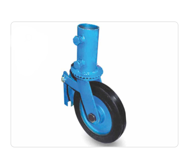 چرخ داربستی لاستیگی چدنی ترمزدار ۲۰۰