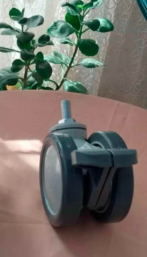 چرخ دوقلو طوسی بیمارستانی سایز ۱۰۰ حالت on و off بسیار بادوام طراحی جدید چرخش آریا