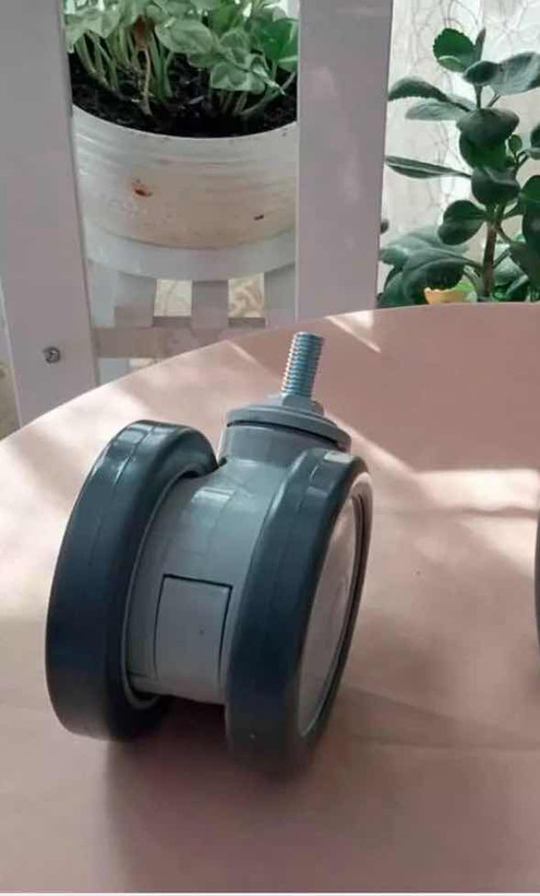 چرخ دوقلو طوسی بیمارستانی سایز ۱۰۰ بسیار بادوام طراحی جدید چرخش آریا