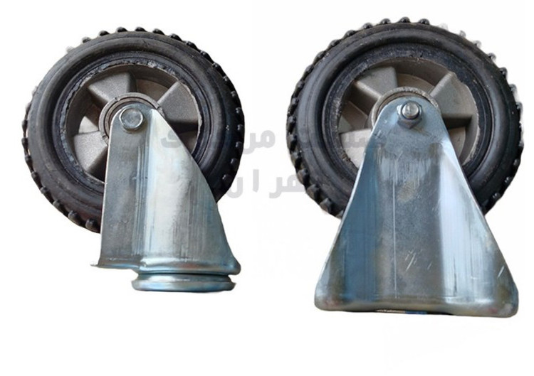گاری آهنی ابعاد 100*66 با چرخ ترمز دار دایکاست اصلی