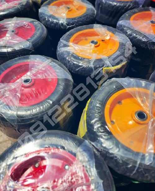 چرخ فرغونی pvc توپر تیوپلس بادوام با ضمانت تعویض و بسیار نرم ( در صورت سفارش عمده قیمت توافقی)