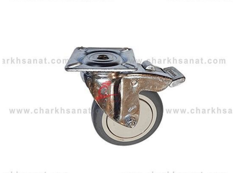 چرخ بیمارستانی کفی گردان ترمزدار بی صدا سایز ( 5/5) مارک TENTE ( با ارسال فووووری)