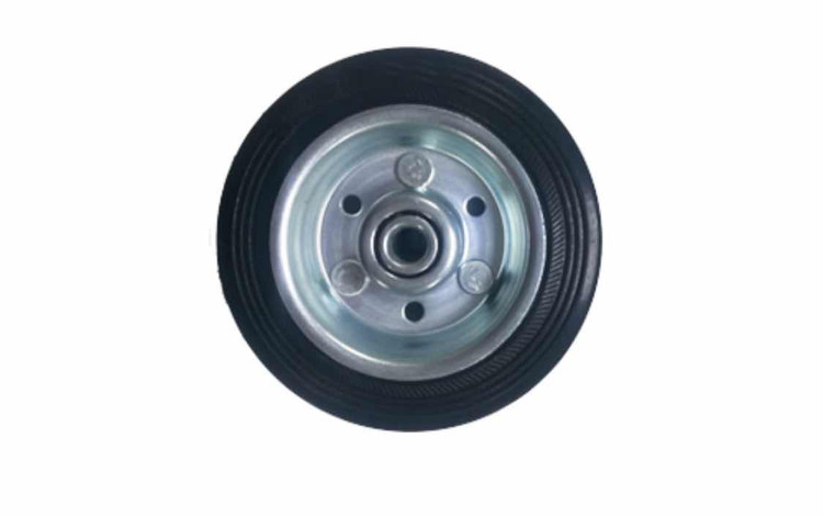 چرخ ورقی مشکی سایز ۱۰۰ تک وارداتی لاستیکی ( اخرین پارت قیمت قدیم)