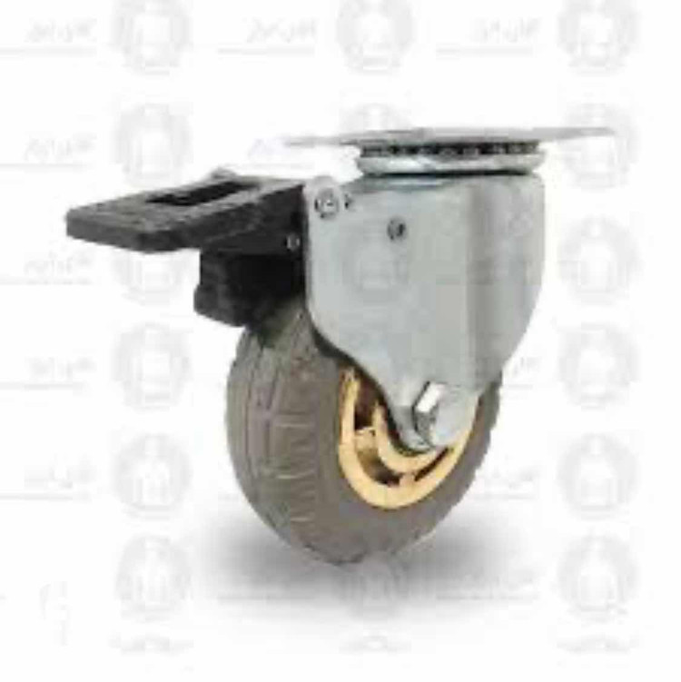 چرخ طلایی سایز ۱۲۵ ترمزدار لوکس وارداتی ( اخرین پارت قیمت قدیم)