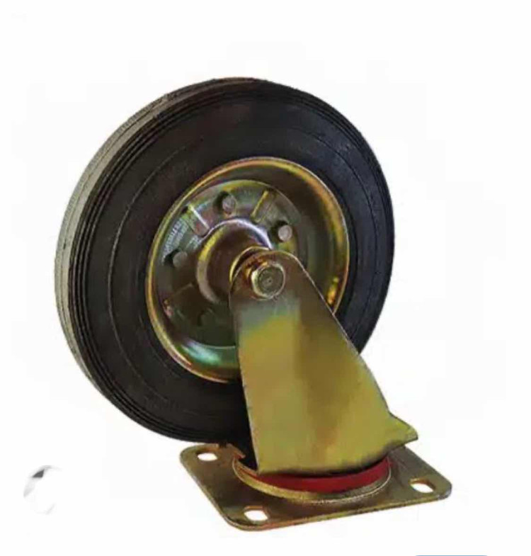 چرخ زباله فلزی لاستیکی ( دست کامل)