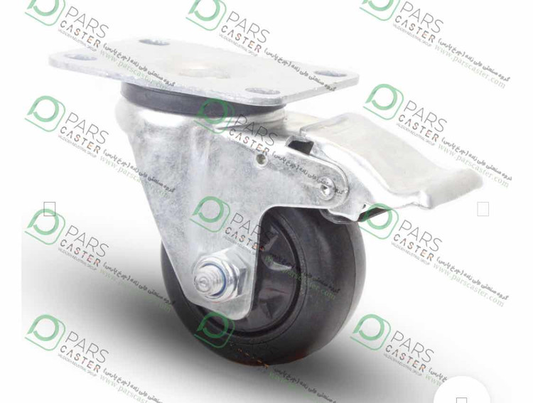 چرخ لوکس کفی ترمزدار سایز ۱۲۵ وارداتی ( سفارش عمده قیمت توافقی)