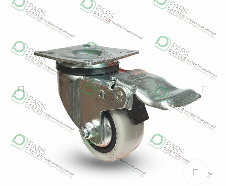 چرخ بیمارستانی بوشی کفی ترمزدار سایز ۱۰۰ وارداتی