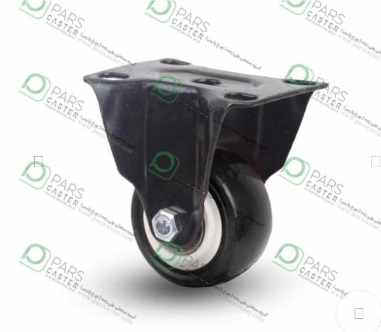 چرخ پایه مشکی چرخ مشکی ثابت پارس قطر ۵۰