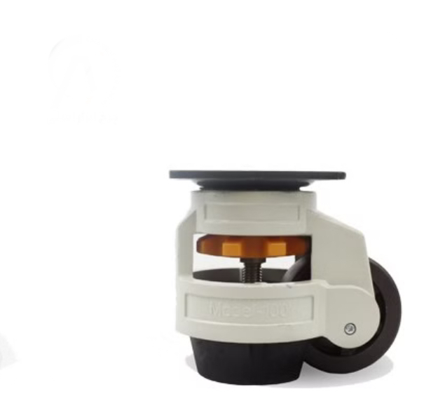 چرخ صنعتی جک استاپ گردان با قابلیت ثابت نگه داشتن تجهیزات و تحمل وزن بالا، مناسب برای تریلی، یدک‌کش و سازه‌های سنگین متحرک