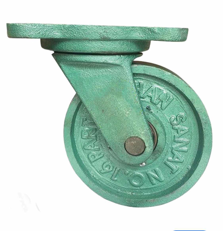 چرخ چدنی لاستیکی/روارتراش سایز ۱۰۰ ترمزدار(قیمت عمده با درصد تخفیف خوب تماس بگیرید)