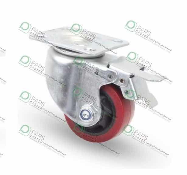 چرخ لوکس ورق ۳ پارس سایز ۱۰۰ ترمزدار (قیمت عمده با درصد تخفیف خوب تماس بگیرید)