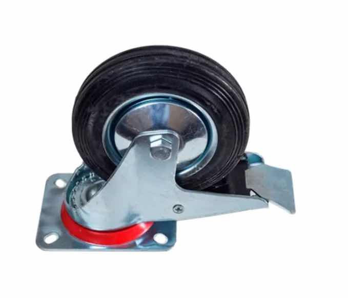 چرخ ورقی مشکی پارس سایز ۱۰۰ ترمزدار (قیمت عمده با درصد تخفیف خوب تماس بگیرید)