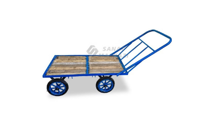 گاری سفارشی چرخ لاستیکی تحمل بار 1 تن