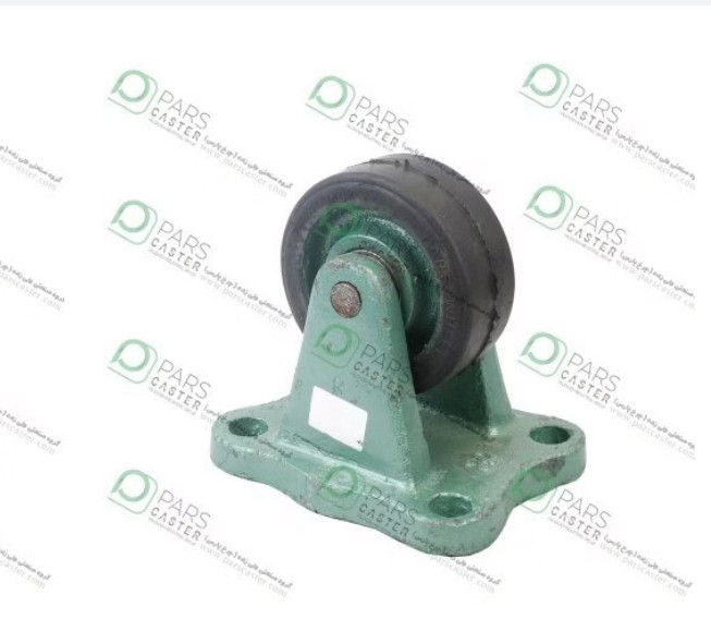 چرخ چدن لاستیکی ثابت سایز 10 - 1عدد