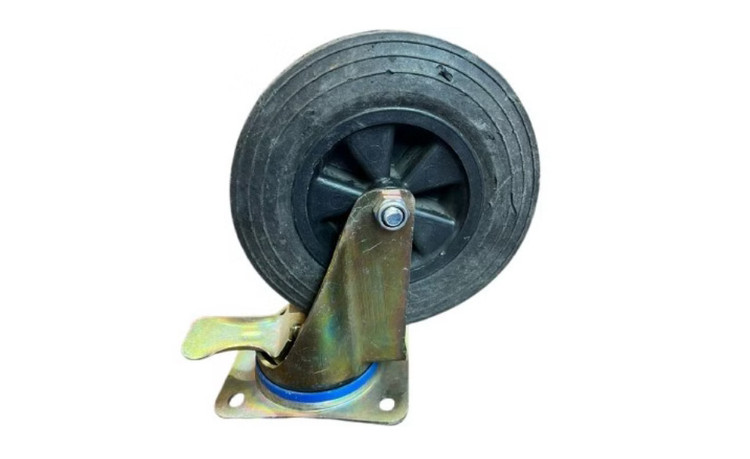 چرخ زباله ای 200 - رینگ پلاستیکی و فلزی - ترمزدار