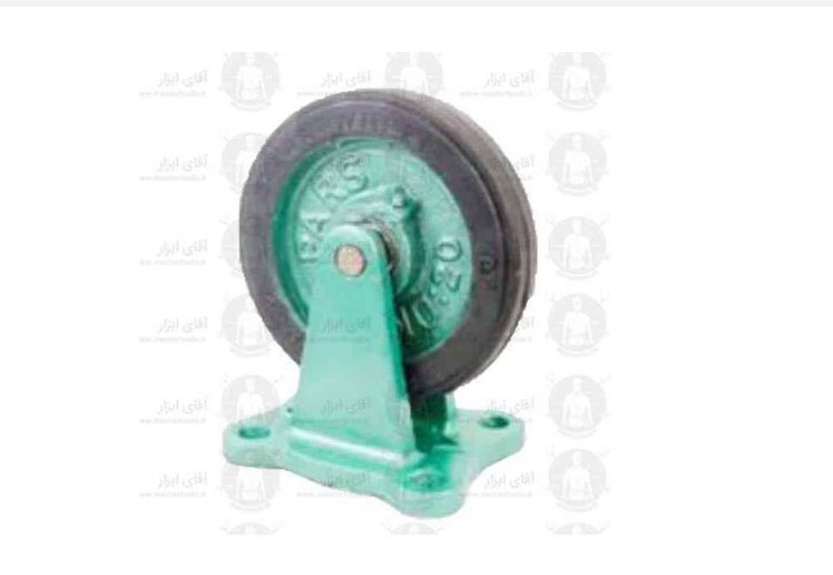 چرخ چدنی ثابت با روکش لاستیکی سنگین 150 تا 500 کیلوگرم