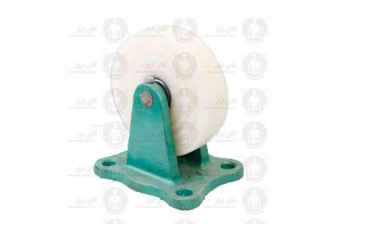 چرخ چدنی ثابت تفلونی PTFE با تحمل 150 تا 500 کیلوگرمی