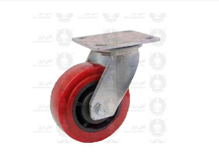 چرخ صنعتی پلی آمید کفی گردان، چرخ PA پلی امید با تحمل وزن 180 تا 350 کیلوگرمی