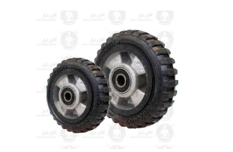 چرخ تکی دایکاست با روکش لاستیک و تحمل وزن 80 تا 300 کیلوگرمی