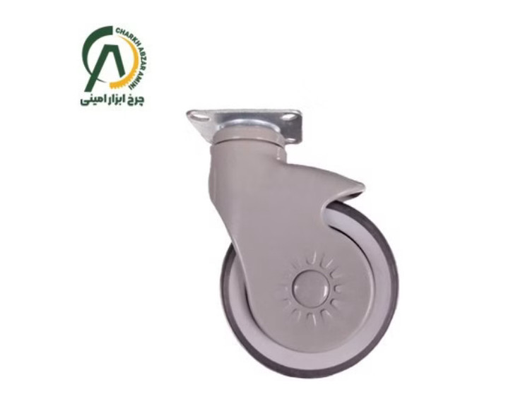 چرخ بیمارستانی خورشیدی گردان قطر 125 میلی متر