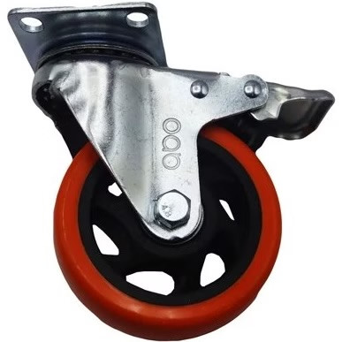 چرخ کفیدار گردان آبو مدل ترمز دار کد YPT-GARDAN-100*32MM
