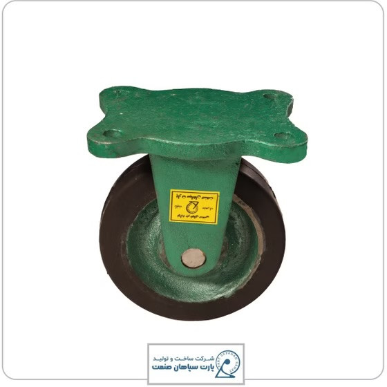 چرخ چدنی لاستیکی ثابت