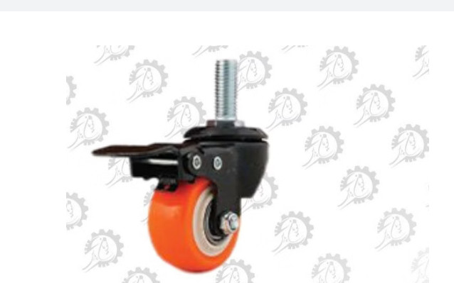 چرخ شماره 626040 نارنجی (پیچ دار چرخشی ترمز دار )