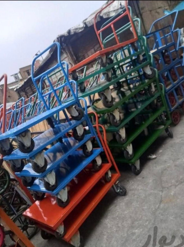 گاری فلزی با چرخ دایکاست در ابعاد مختلف