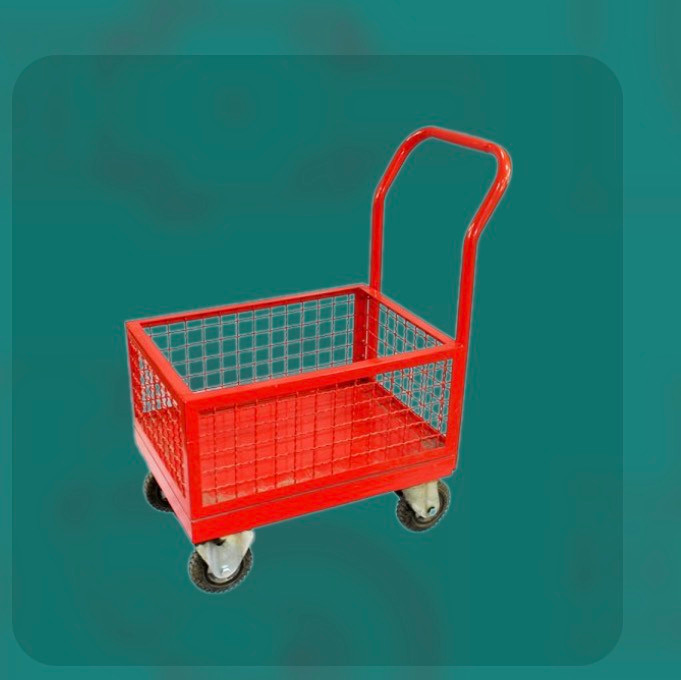 گاری چهار چرخ فنس دار دسته دار با چرخ ۱۲/۵ دایکاست