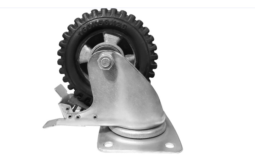 چرخ 160لاستیکی دایکاست ترمزدار PARS