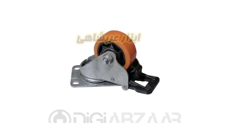 چرخ 10 پیچی ترمزدار بلبرینگی نارنجی