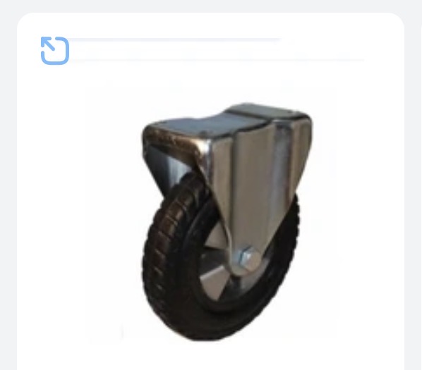 چرخ 280 لاستیکی دایکاست ثابت PARS