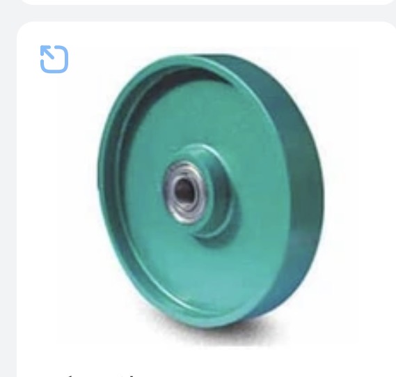 چرخ چدن سبز بدون لاستیک بدون پایه تک سایز 25